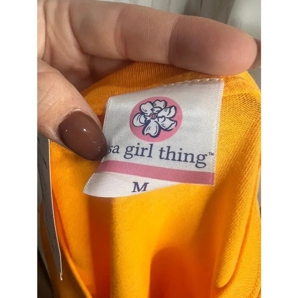 NWT It's a Girl Thing Football Graphic Tee Orange Women's Medium Short‎ Sleeve - Picture 5 of 5